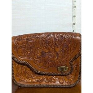 SEO-Optimized Title: VINTAGE Tooled Leather Purse Handbag Boho Western Floral Cr